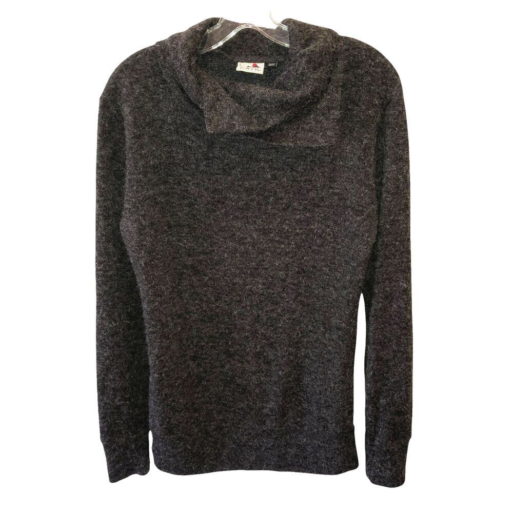 Kavu Womens Large Charcoal Gray Cowl Neck Pullover Sweetie Sweater Size L